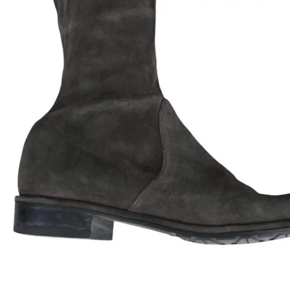 Stuart Weitzman Lowland Over the Knee Boots  Suede BrownTie Size 5 - Picture 3 of 12